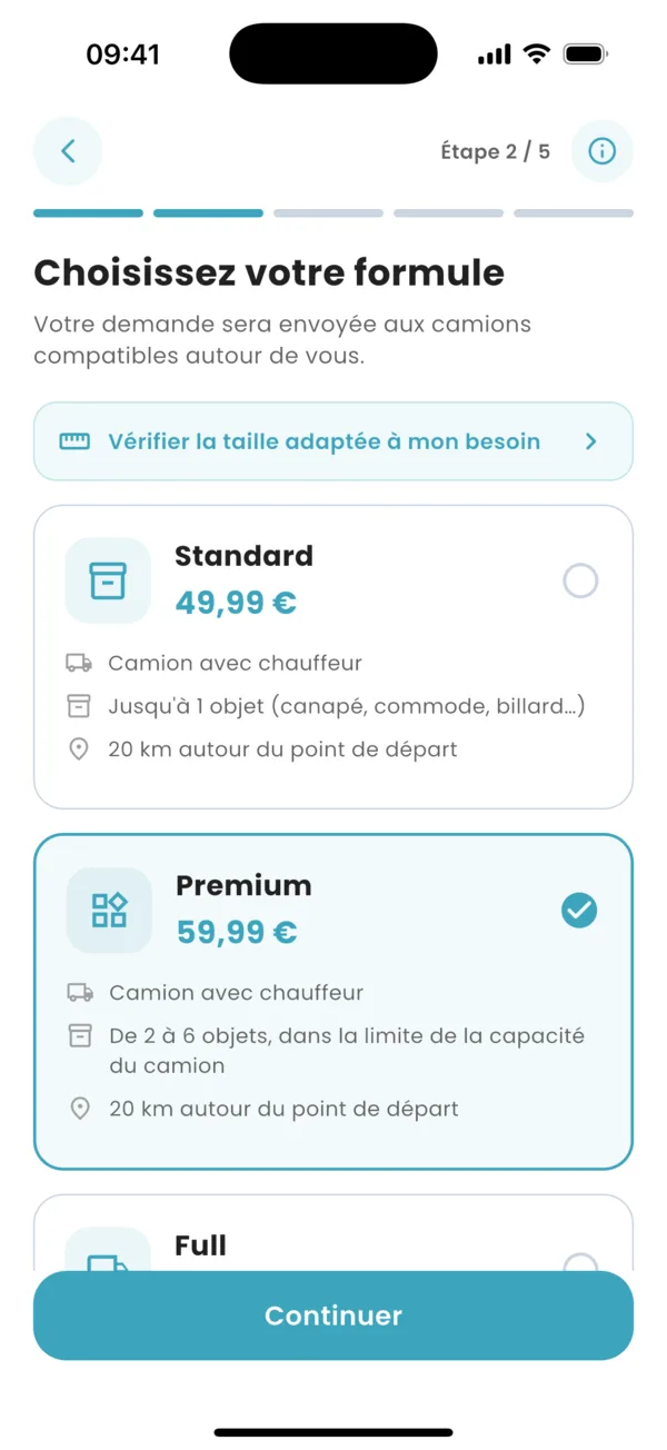 Choix de la formule